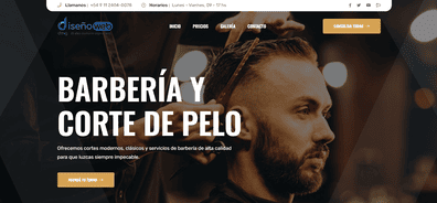 Modelo de landing page 01 para barbería