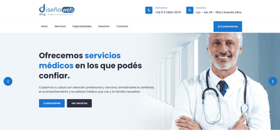 Modelo de landing page 01 para medicos