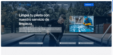 Modelo de landing page 02 para piletas